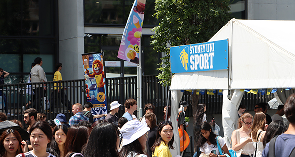 Sydney Uni Sport stall at Welcome Fest