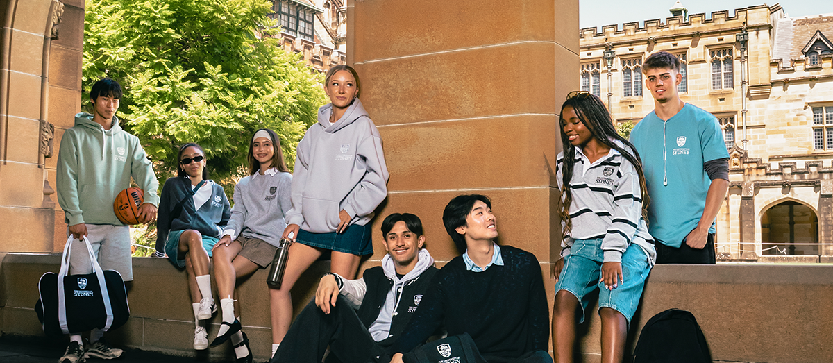 Students in hoodies at The Quad