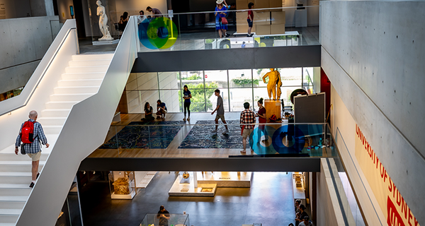 A birdseye view of a museum