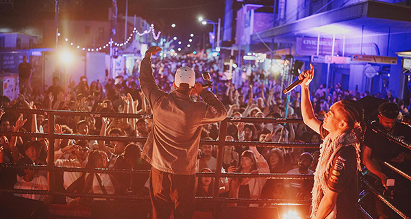A performance at Parramatta Lanes