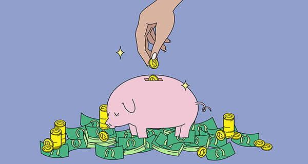 Illustration of a money bank
