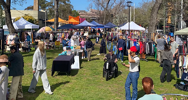 Vintage market stalls in Surry Hills