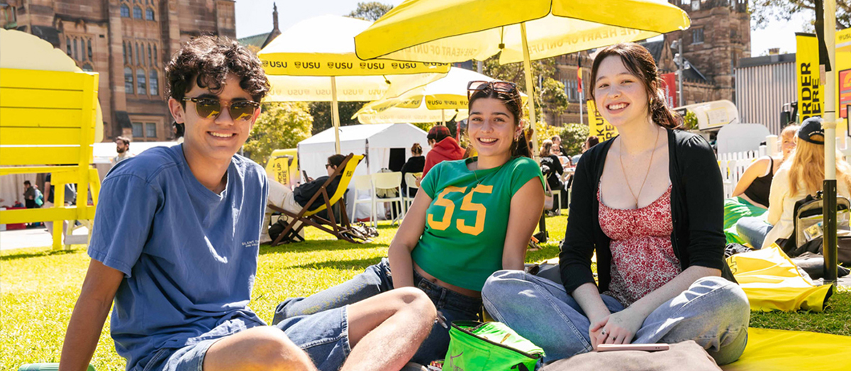 Students on the lawn at USU's Welcome Fest