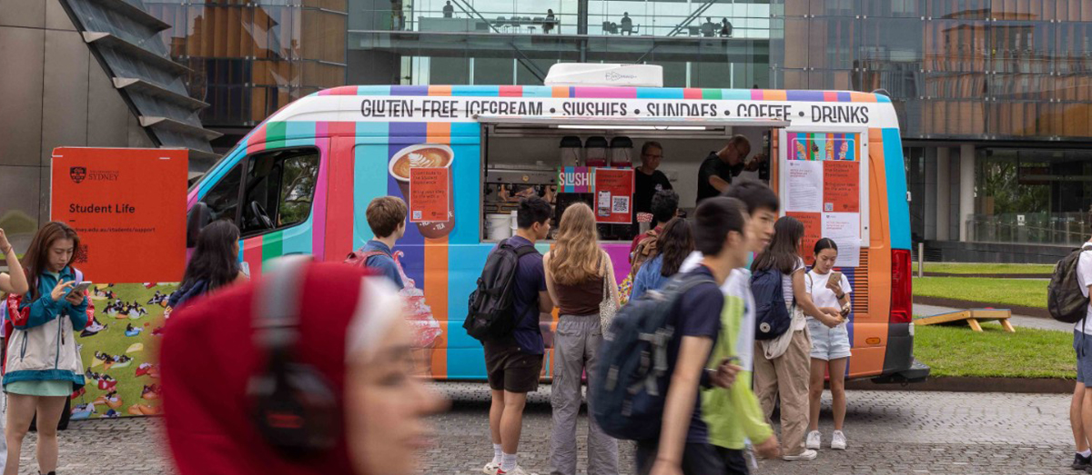 Student Life Ice Cream Truck on Law Lawns