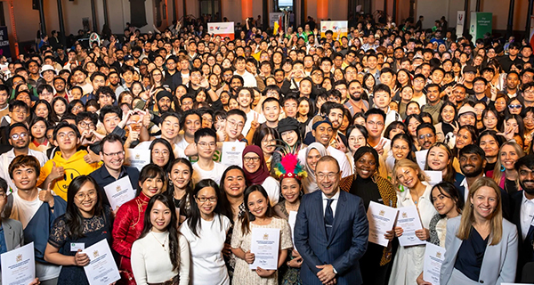 Students at International Welcome