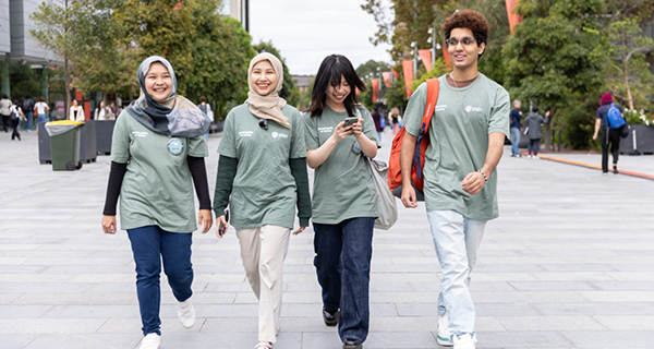 Waste Ambassadors walking down Eastern Ave