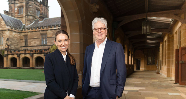Jacinda Ardern with Mark Scott
