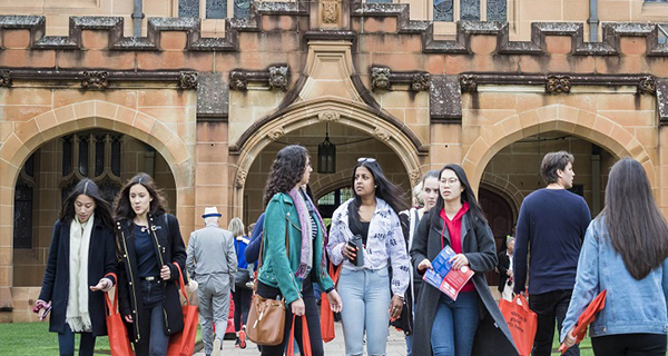 Students in The Quad