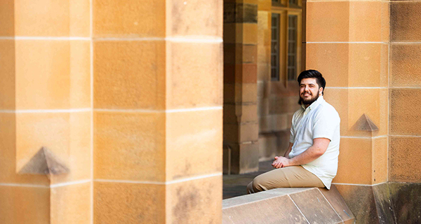 Chris, Bachelor of Science (Honours) student in the Quad