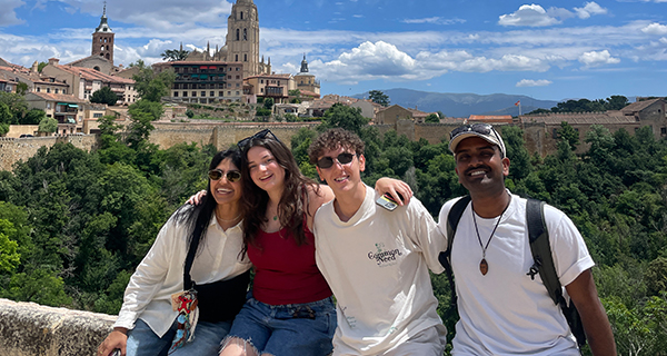 Students on an in country experience