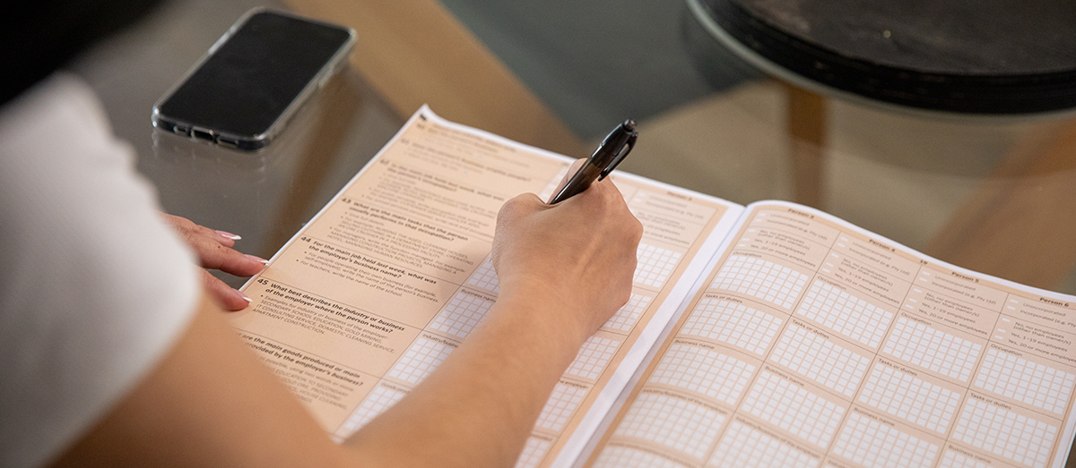 Filling in a Census form