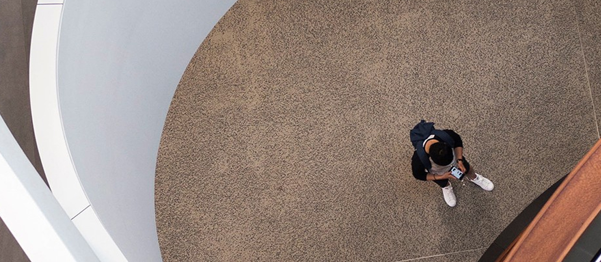 A student using their phone