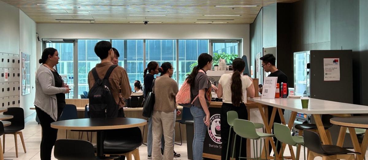 A coffee cart event by FMH for Mental Health Month