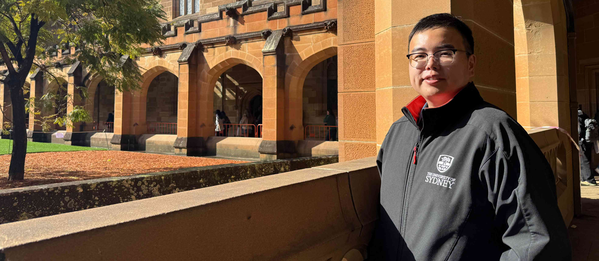 Zihan He, PhD student in Chinese Studies at University of Sydney in The Quad.