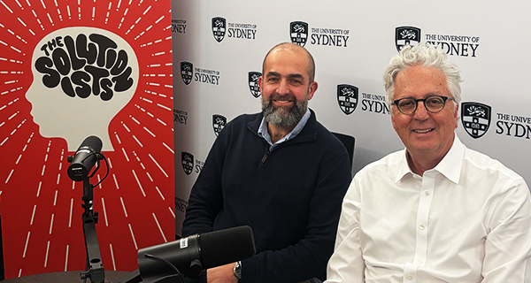 Professor Salah Sukkarieh with Professor Mark Scott