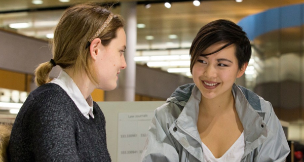 Two students talking