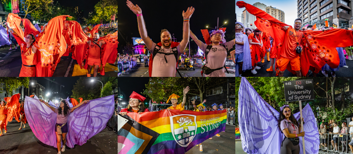 A collage of photos from Mardi Gras 2025