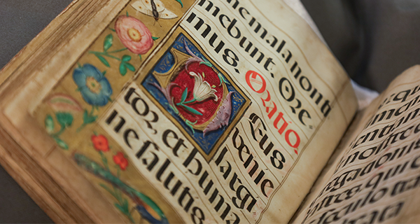 An old manuscript showcasing an ancient language