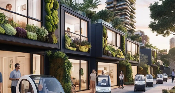 An AI generated image of housing