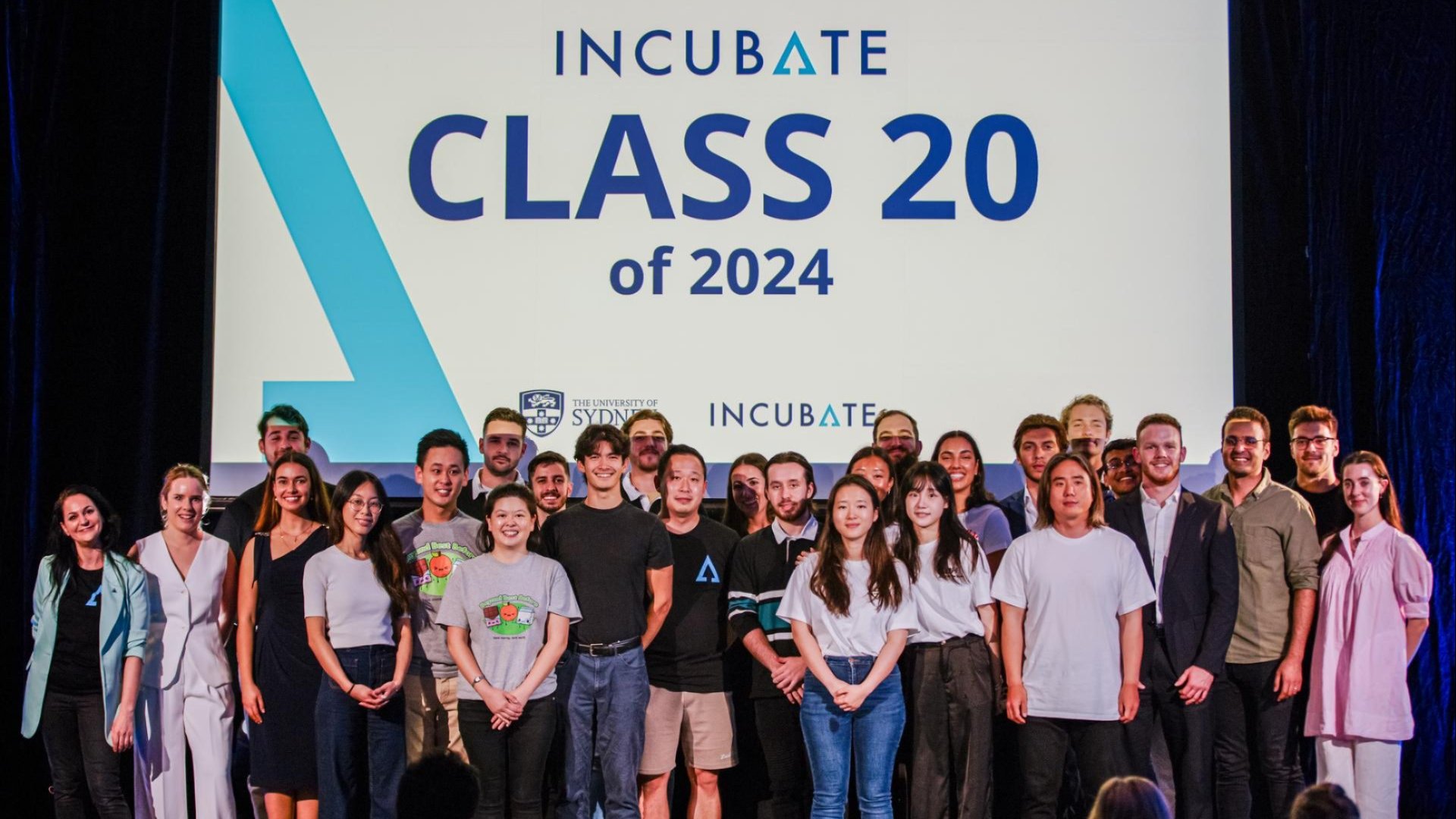Incubate Class of 2024 on stage