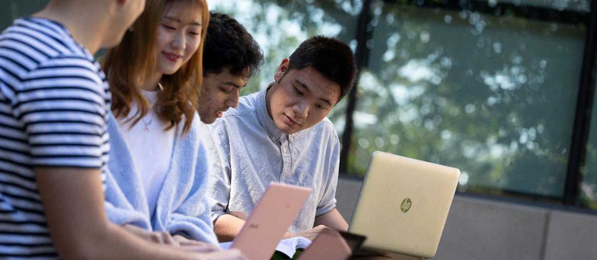 Students studying